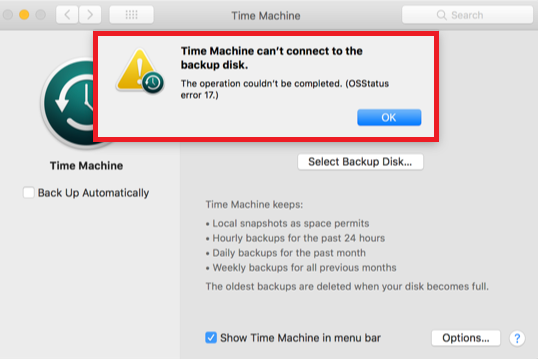 Time machine couldnt complete the backup to my passport for mac pro
